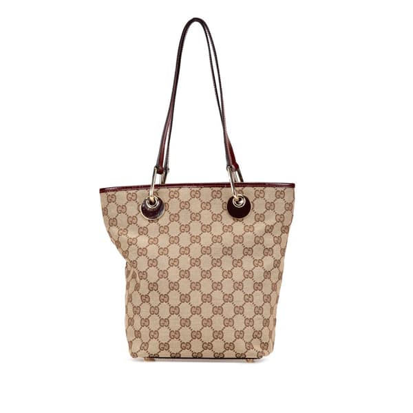 Pre-owned Gucci GG Canvas Eclipse Tote Brown