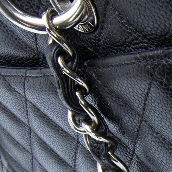 Pre-owned Chanel Caviar Grand Shopping Tote Black