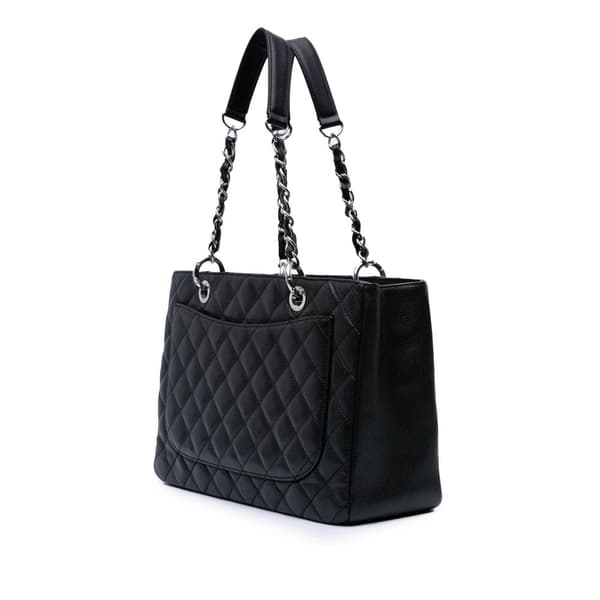 Pre-owned Chanel Caviar Grand Shopping Tote Black