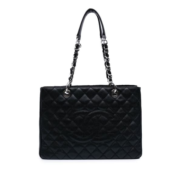 Pre-owned Chanel Caviar Grand Shopping Tote Black