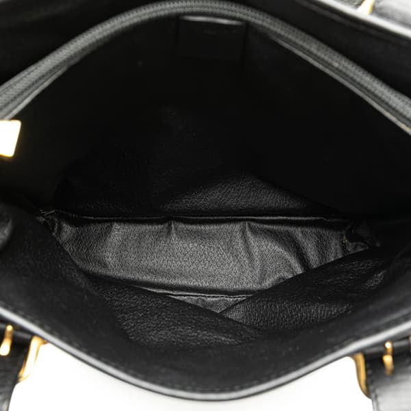 Pre-owned Celine Macadam Coated Canvas Tote Black