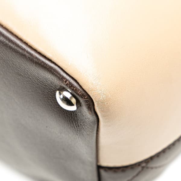 Pre-owned Chanel Medium Lambskin Cambon Ligne Tote Brown