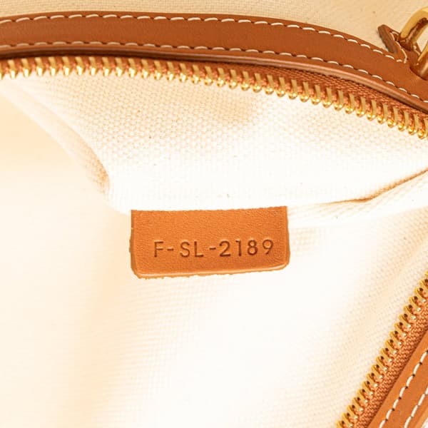 Pre-owned Celine Small Canvas Logo Print Horizontal Cabas Tote White