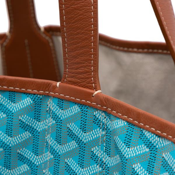 Pre-owned Goyard Goyardine Reversible Belharra Tote Blue