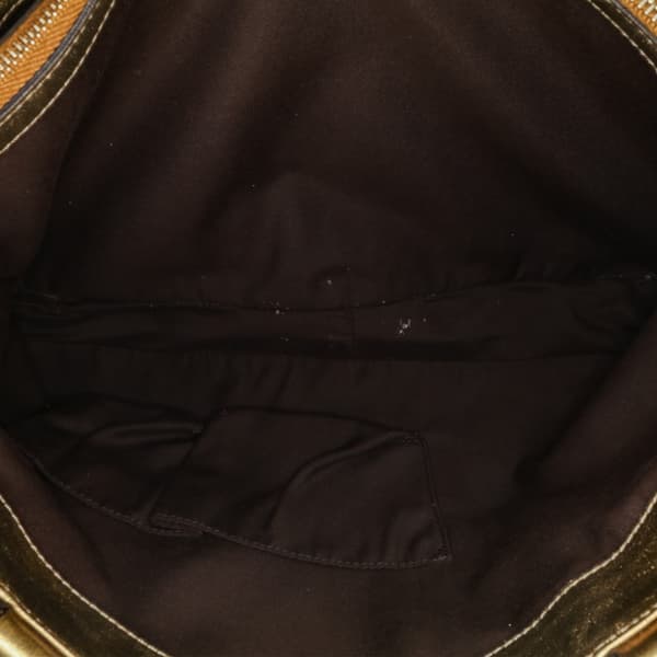 Pre-owned Gucci GG Satin Abbey D Ring Tote Brown