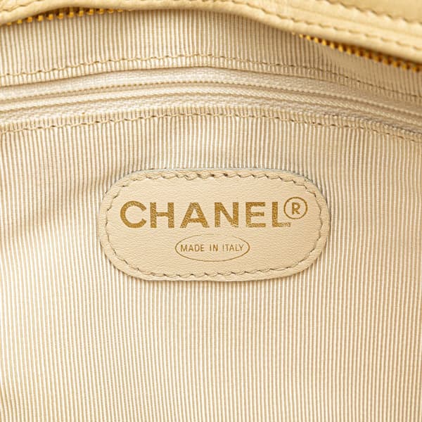 Pre-owned Chanel CC Lambskin Chain Tote Brown