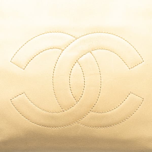 Pre-owned Chanel CC Lambskin Chain Tote Brown