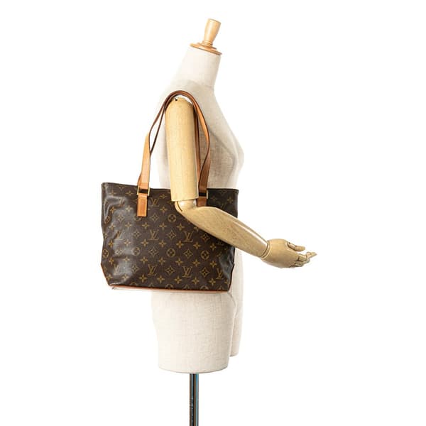 Pre-owned Louis Vuitton Monogram Cabas Piano Brown