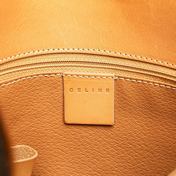 Pre-owned Celine Macadam Coated Canvas Tote Brown