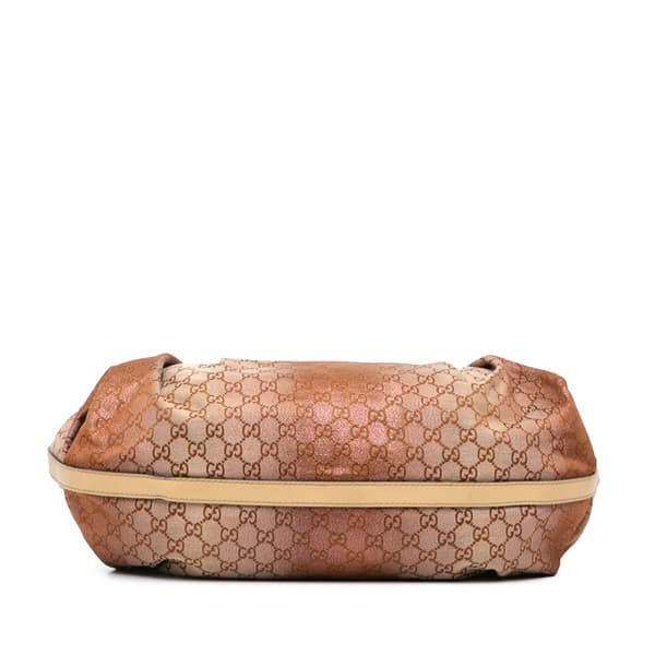 Pre-owned Gucci GG Lurex Scarlett Tote Brown
