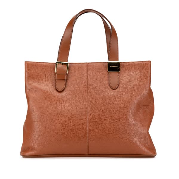 Pre-owned Burberry Leather Tote Brown