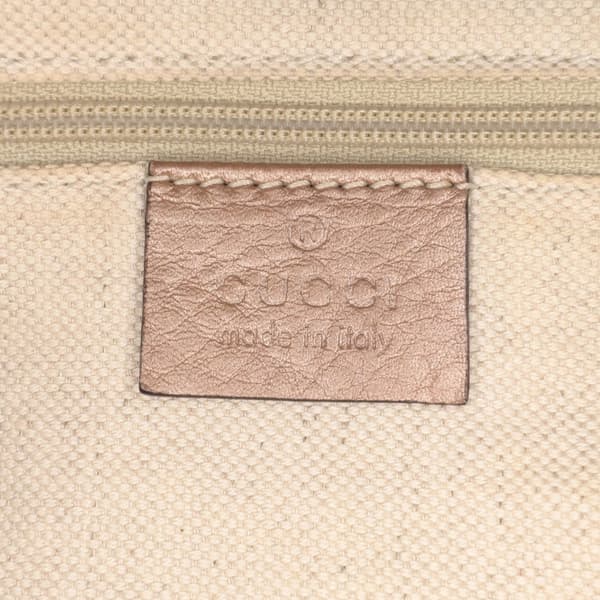 Pre-owned Gucci Medium Metallic Calfskin Sukey Tote Brown