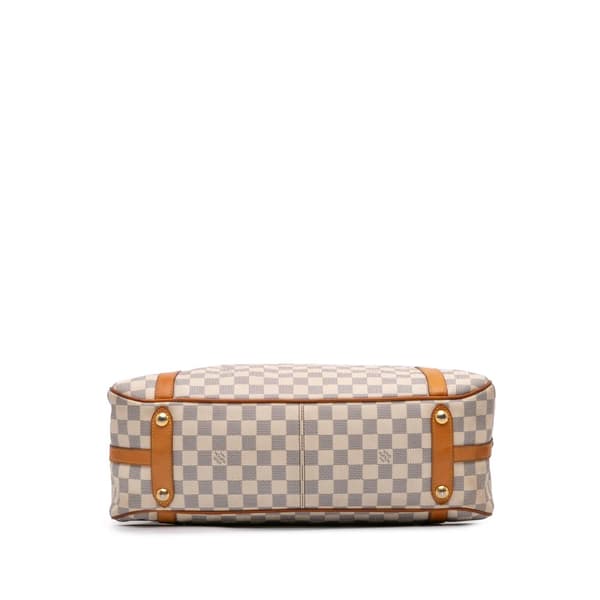 Pre-owned Louis Vuitton Damier Azur Stresa GM White