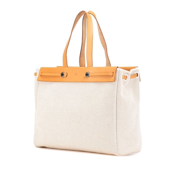 Pre-owned Hermès Toile Herbag Cabas GM Brown