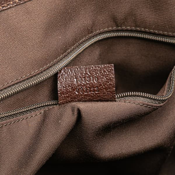 Pre-owned Gucci GG Canvas Web Pop Tote Brown