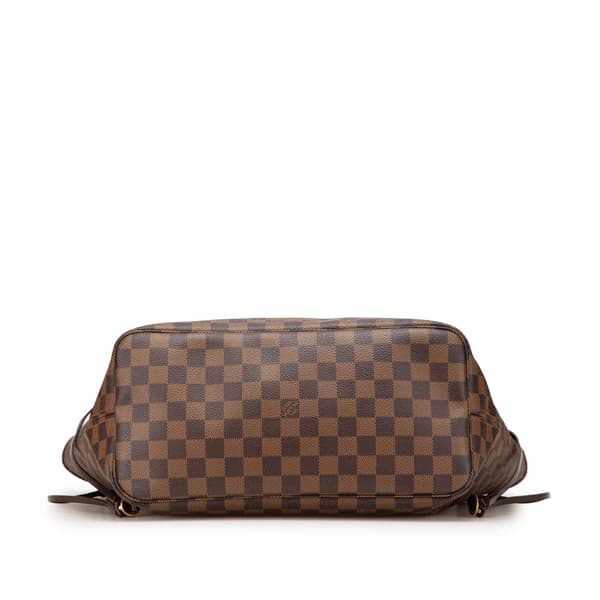 Pre-owned Louis Vuitton Damier Ebene Neverfull MM Brown