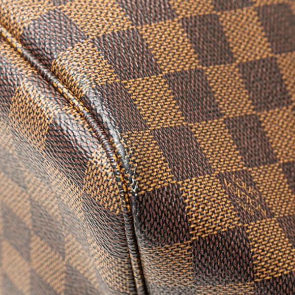 Pre-owned Louis Vuitton Damier Ebene Neverfull MM Brown