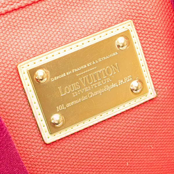 Pre-owned Louis Vuitton Antigua Cabas MM Tote Red