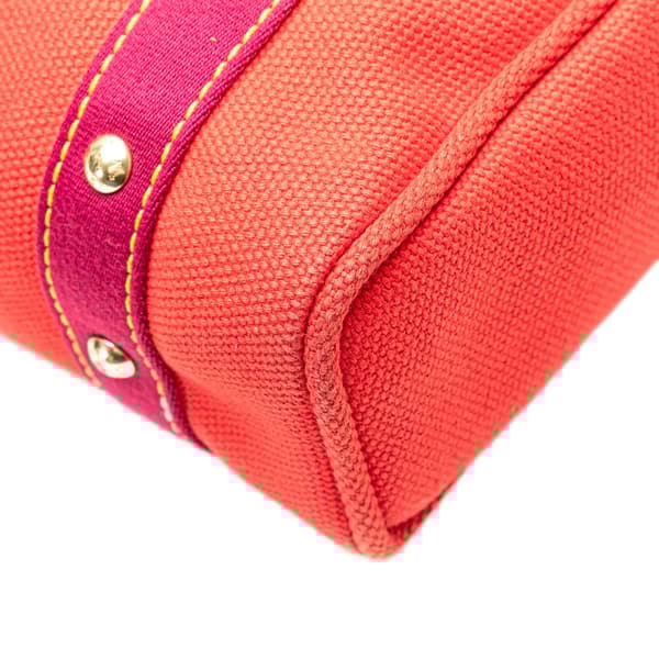 Pre-owned Louis Vuitton Antigua Cabas MM Tote Red