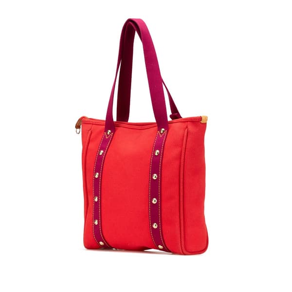 Pre-owned Louis Vuitton Antigua Cabas MM Tote Red