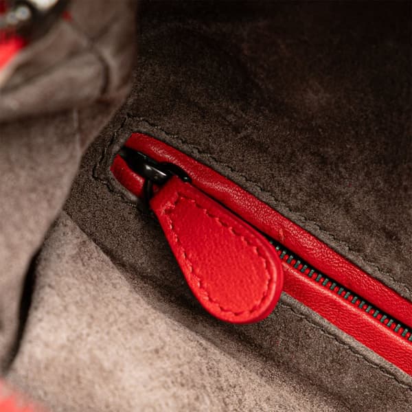 Pre-owned Bottega Veneta Nappa Intrecciato Brick Tote Red
