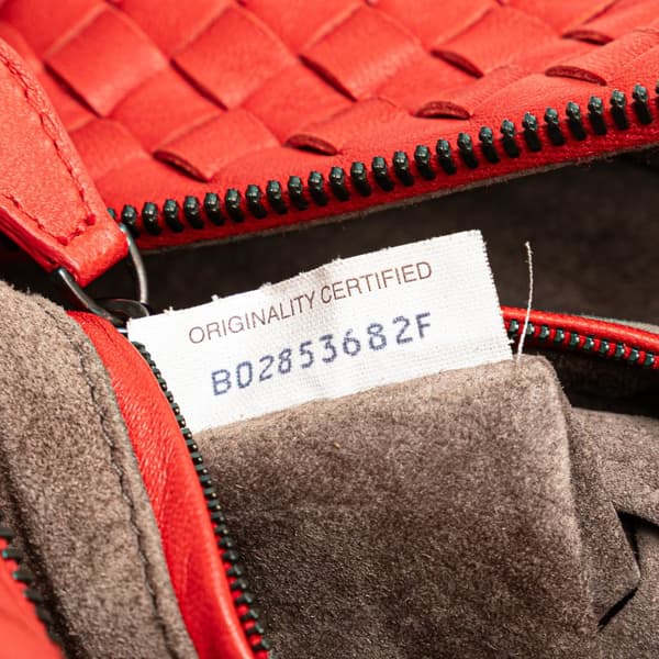 Pre-owned Bottega Veneta Nappa Intrecciato Brick Tote Red