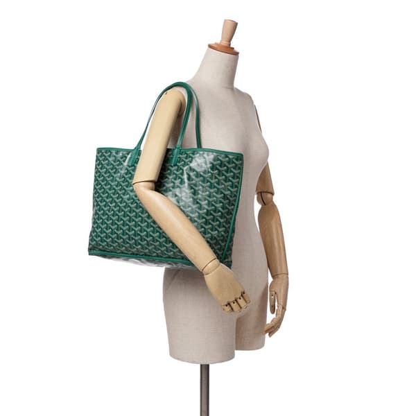 Pre-owned Goyard Goyardine Reversible Anjou GM Green