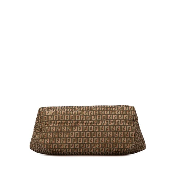 Pre-owned Fendi Large Zucchino Canvas Tote Brown