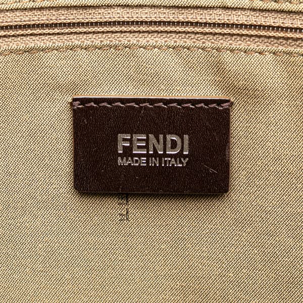 Pre-owned Fendi Zucca Spalmati Tote Brown
