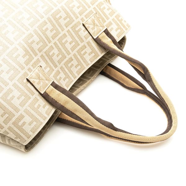 Pre-owned Fendi Zucca Spalmati Tote Brown