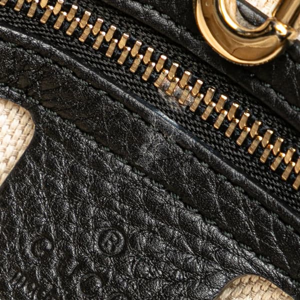 Pre-owned Gucci Medium Leather Soho Chain Tote Black