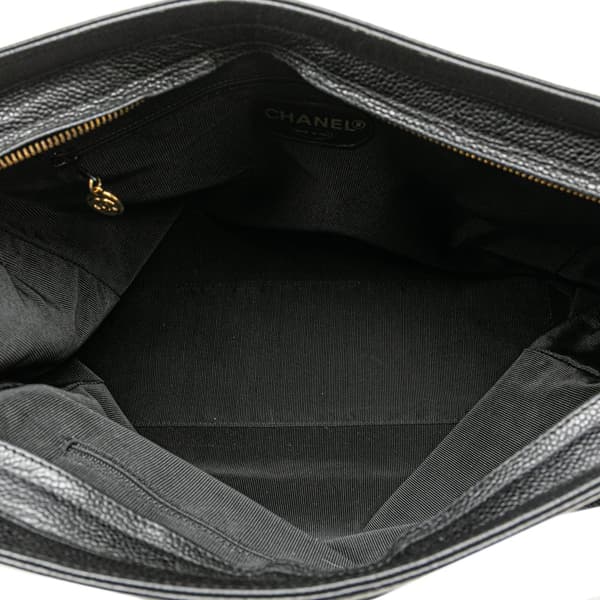 Pre-owned Chanel Triple CC Caviar Tote Black