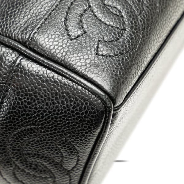 Pre-owned Chanel Triple CC Caviar Tote Black