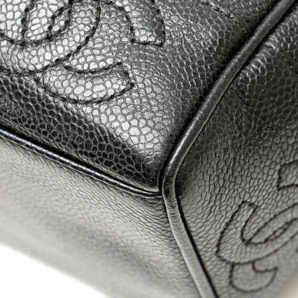 Pre-owned Chanel Triple CC Caviar Tote Black