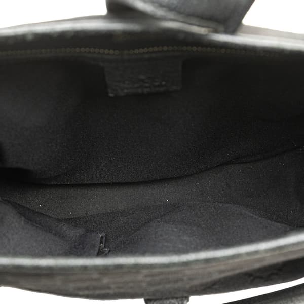 Pre-owned Gucci GG Canvas Jackie Tote Black