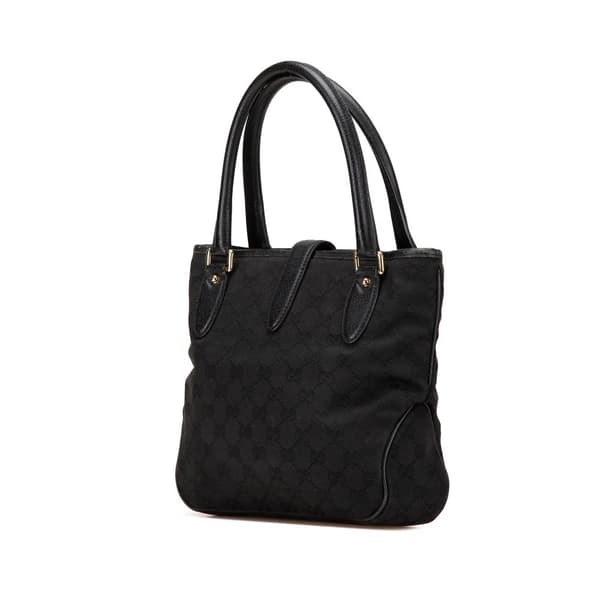 Pre-owned Gucci GG Canvas Jackie Tote Black