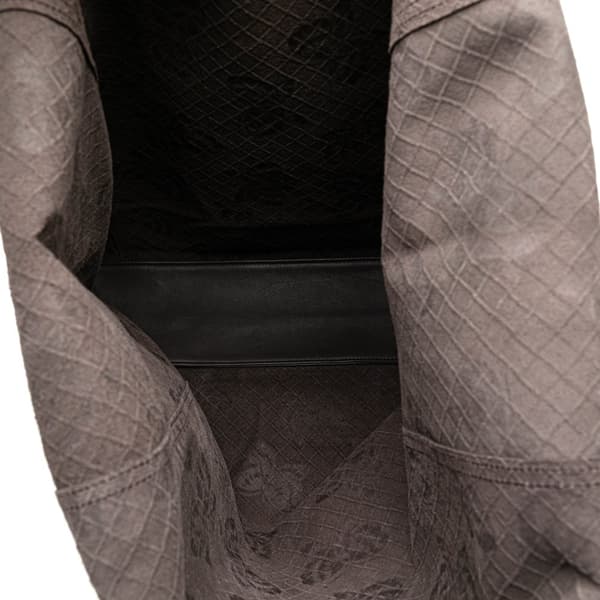 Pre-owned Bottega Veneta Leather Intrecciomirage Butterfly Tote Brown