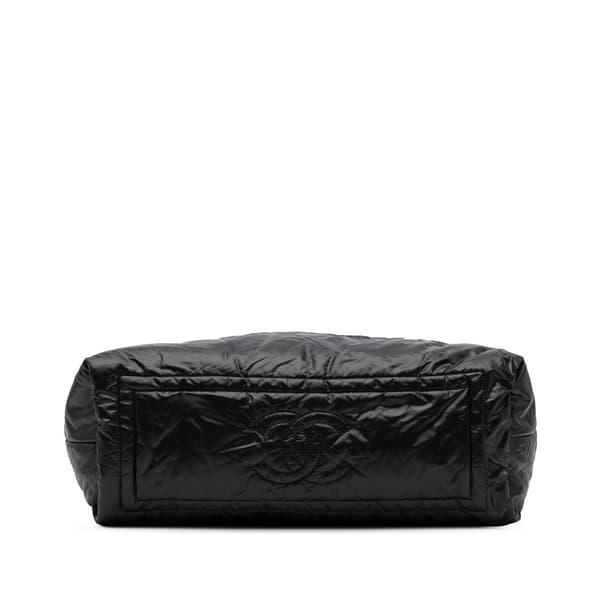 Pre-owned Chanel Small Quilted Nylon Coco Cocoon Tote Black