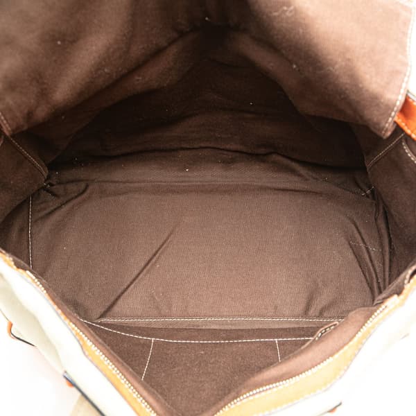 Pre-owned LOEWE Anagram Canvas Tote Brown