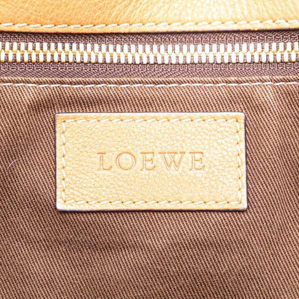 Pre-owned LOEWE Anagram Canvas Tote Brown