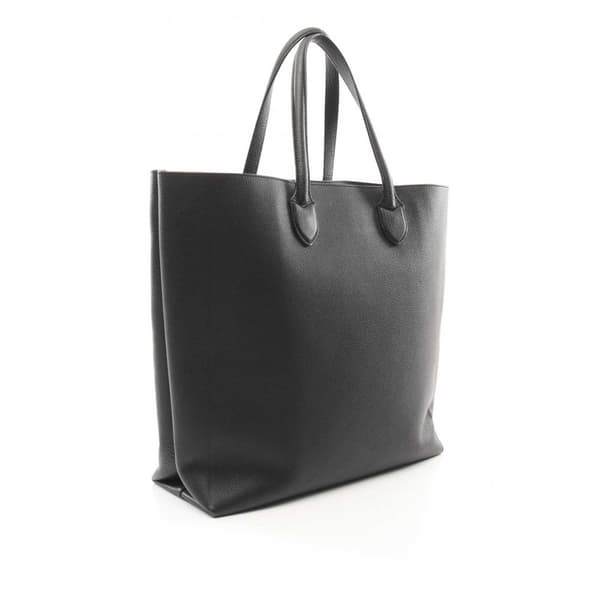 Pre-owned Burberry Grained Calfskin Logo Kane Tote Black