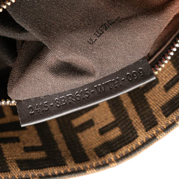 Pre-owned Fendi Small Zucca Canvas Mia Chain Tote Brown