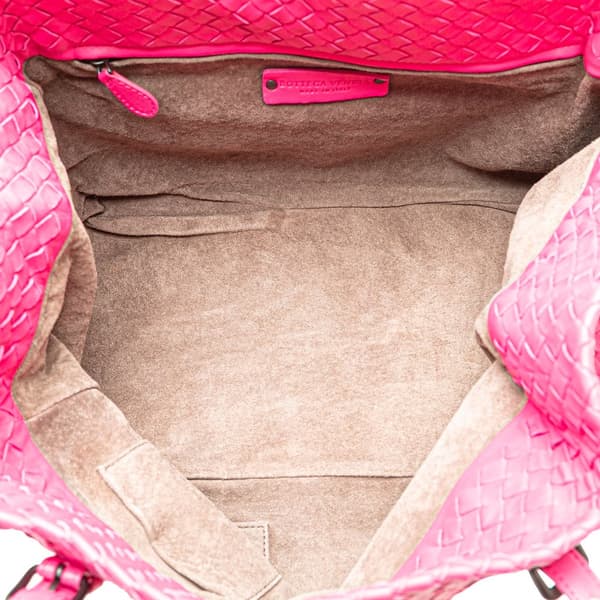 Pre-owned Bottega Veneta Medium Nappa Intrecciato Cesta Tote Pink