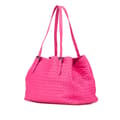 Miniatyrbillede 2 af 8: Pre-owned Bottega Veneta Medium Nappa Intrecciato Cesta Tote Pink