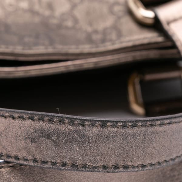 Pre-owned Gucci Metallic Guccissima Tote Brown