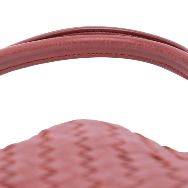 Pre-owned Bottega Veneta Nappa Intrecciato Tote Red