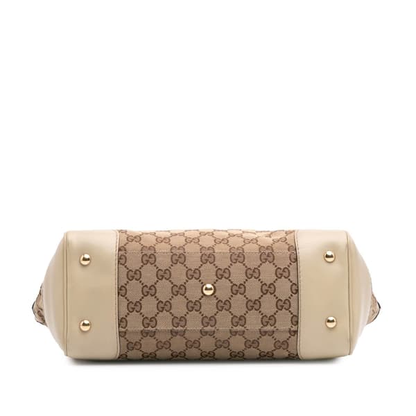 Pre-owned Gucci GG Canvas Mayfair Tote Brown
