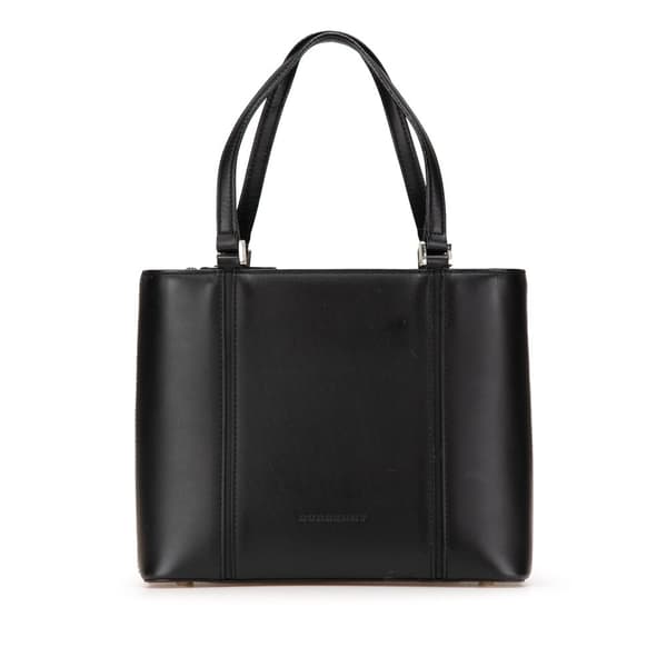 Pre-owned Burberry Leather Tote Black