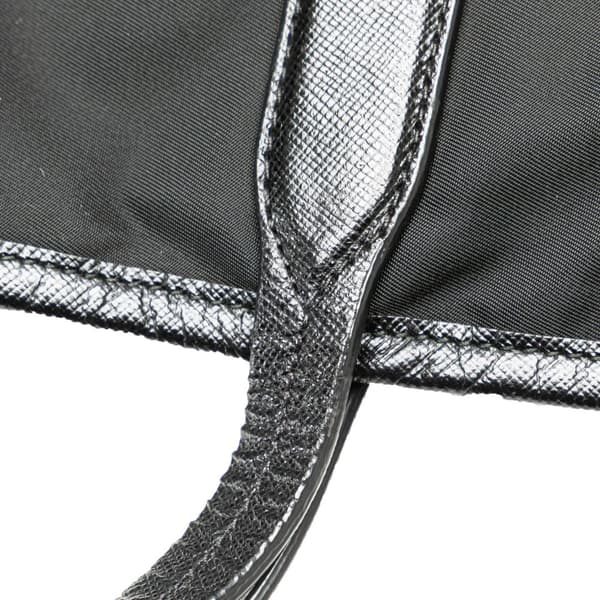 Pre-owned Prada Saffiano Trimmed Tessuto Tote Black