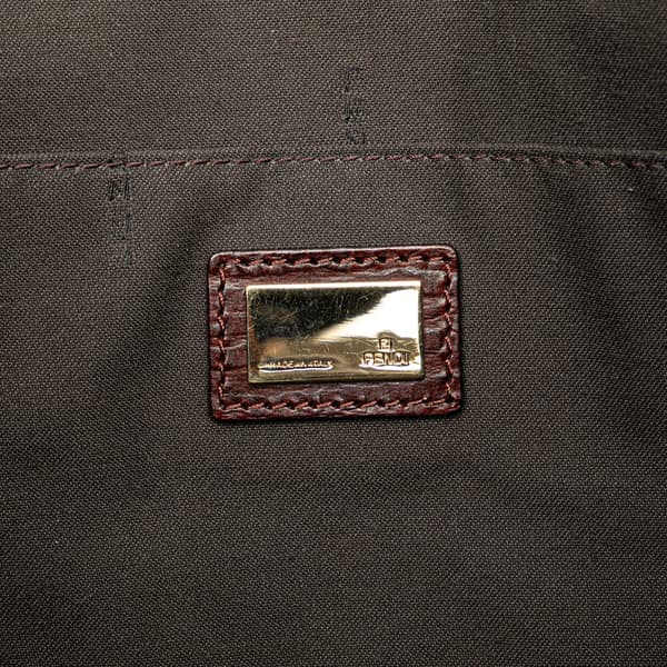 Pre-owned Fendi Zucchino Canvas Tote Brown